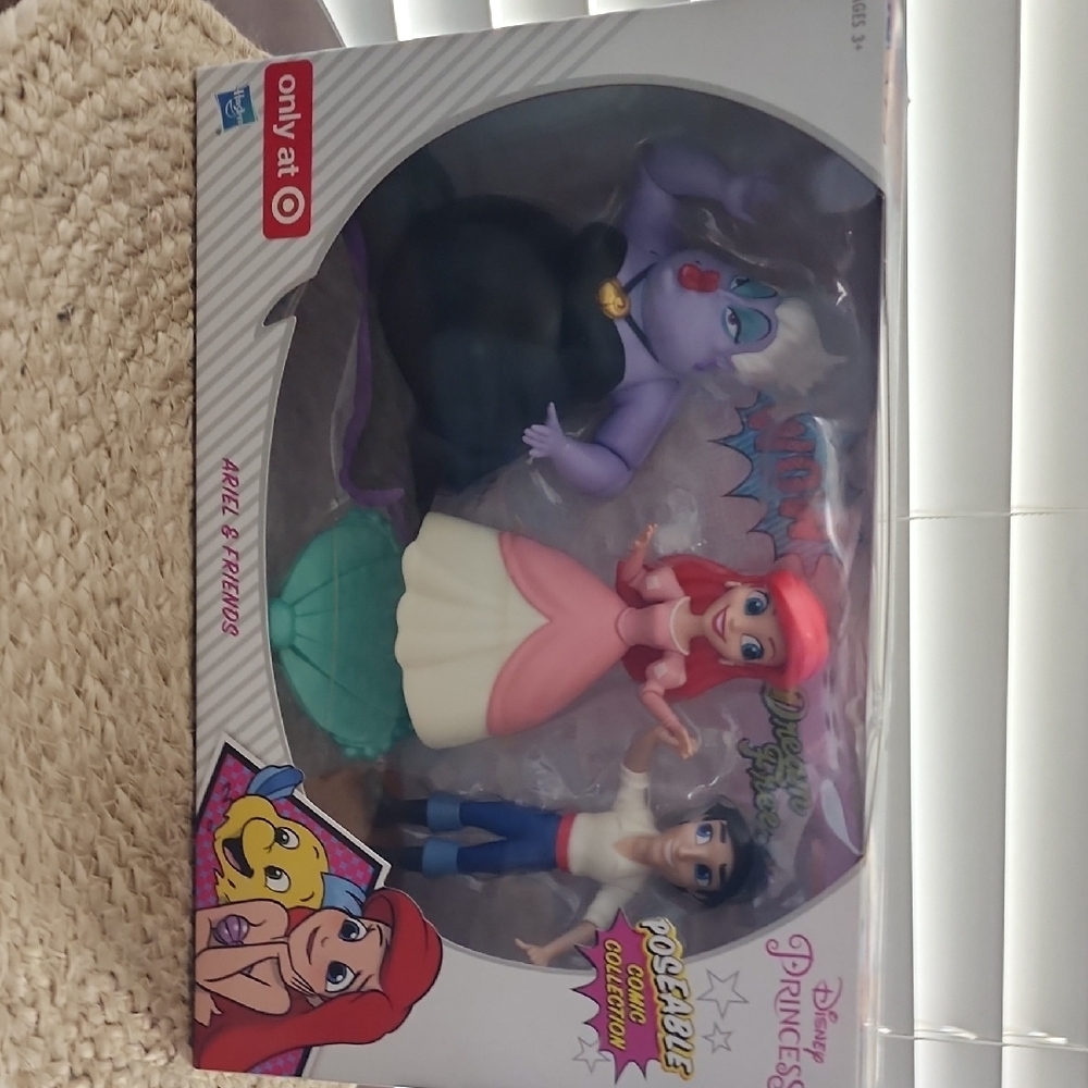 Disney Princess Ariel & Friends Toy Set - Purple, Pink, Blue